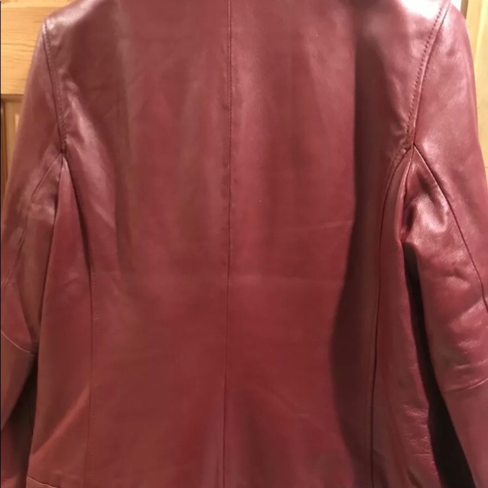 Leather Jacket ~ Siena Studio~Wine/Burgundy~Medium - image 4